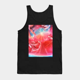 KOI FISH,PINK Tank Top